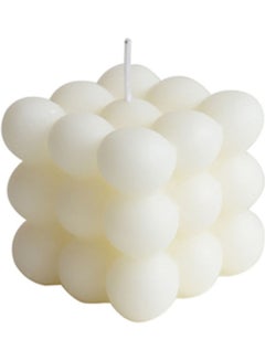 Generic Rubik's Cube Candle White 6 x 6 x 5.5cm  - Image 1