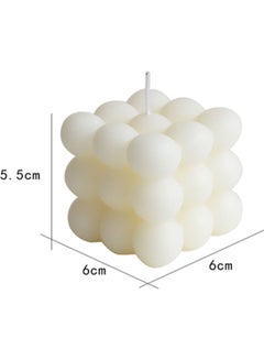 Generic Rubik's Cube Candle White 6 x 6 x 5.5cm  - Image 4
