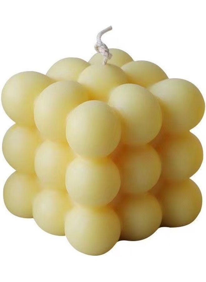 Generic Rubik's Cube Candle Beige 6 x 6 x 5.5cm  - Image 1