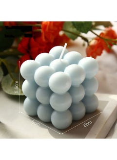 Generic Rubik's Cube Candle Blue 6 x 6 x 5.5cm  - Image 4