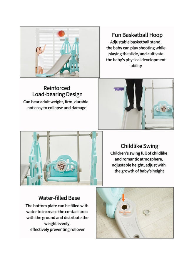Kidle 3-In-1 Combination Kids Indoor/Outdoor Multifunctional Slide and Swing 155x105x135cm  - Image 4