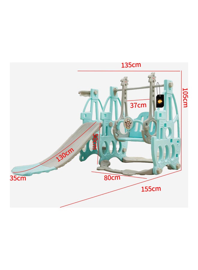 3-In-1 Combination Kids Indoor/Outdoor Multifunctional Slide and Swing 155x105x135cm