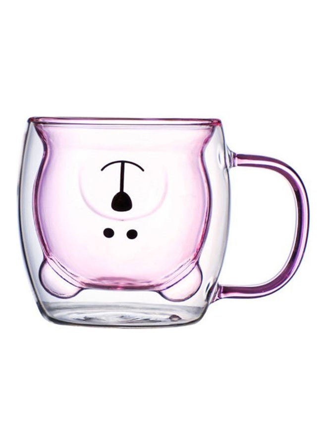 شاربدو زجاج مزدوج بمقبض - شكل دب مقلوب أرجواني 8x8x9 سم - Image 1