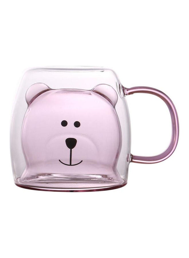 شاربدو زجاج مزدوج بمقبض - شكل دب مقلوب أرجواني 8x8x9 سم - Image 2