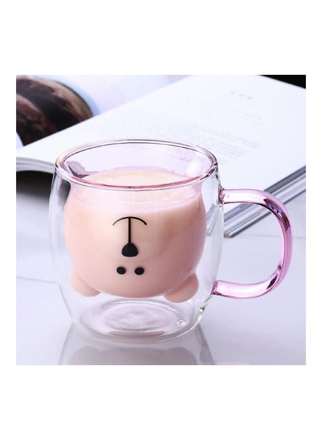 شاربدو زجاج مزدوج بمقبض - شكل دب مقلوب أرجواني 8x8x9 سم - Image 5