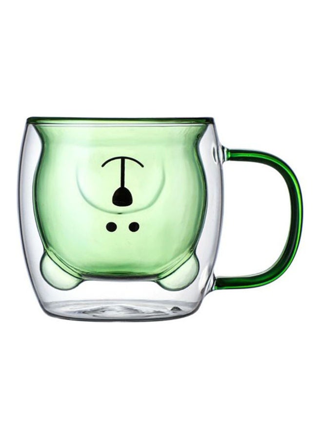 Sharpdo Double Glass With Handle - Inverted Bear Shape Green 8x8x9cm - Image 1