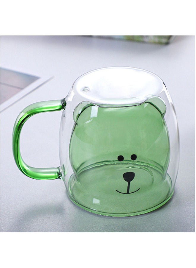 Sharpdo Double Glass With Handle - Inverted Bear Shape Green 8x8x9cm - Image 2