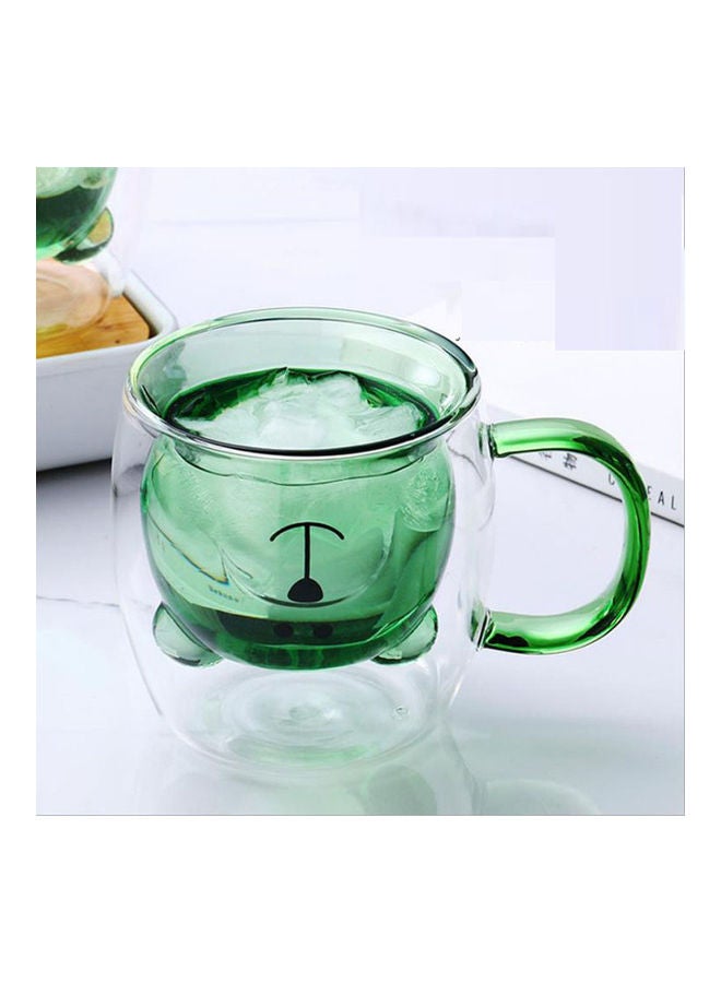 Sharpdo Double Glass With Handle - Inverted Bear Shape Green 8x8x9cm - Image 4