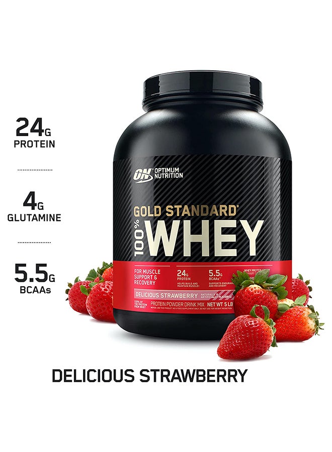 Gold Standard 100% Whey Protein Isolate - Primary Source - Delicious Strawberry - 2.27 Kg