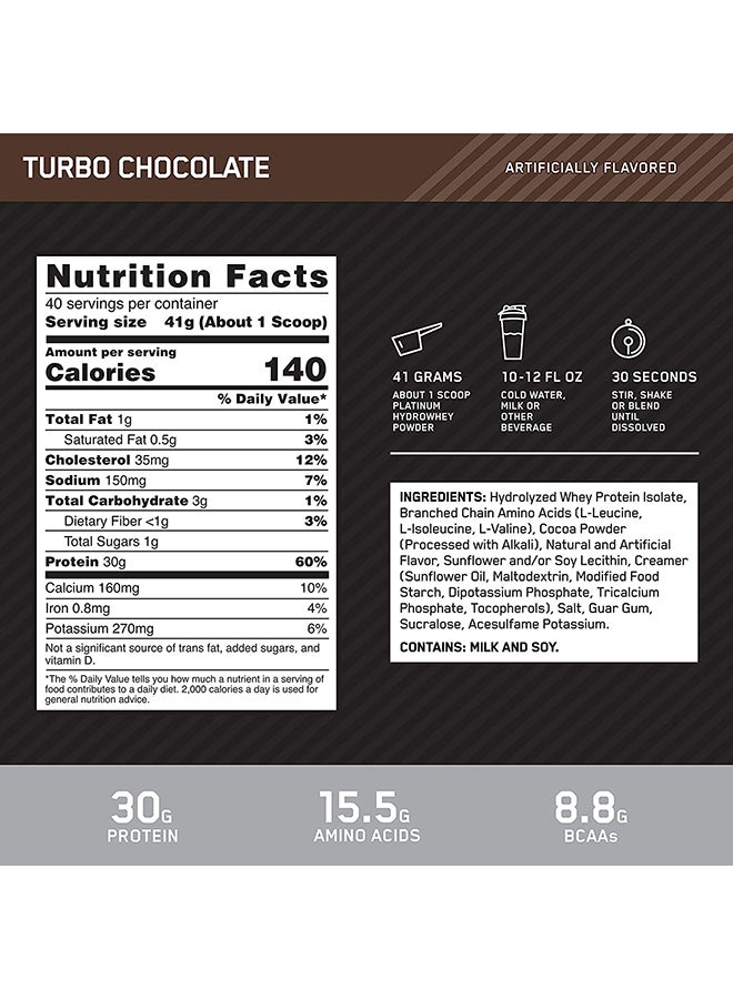 Optimum Nutrition Platinum Hydro Advanced Hydrolized Whey Protein Isolates 1.64Kg  - Image 2