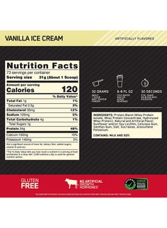 Optimum Nutrition Gold Standard Whey Protein - Vanilla Ice Cream - 2.27 Kg  - Image 3