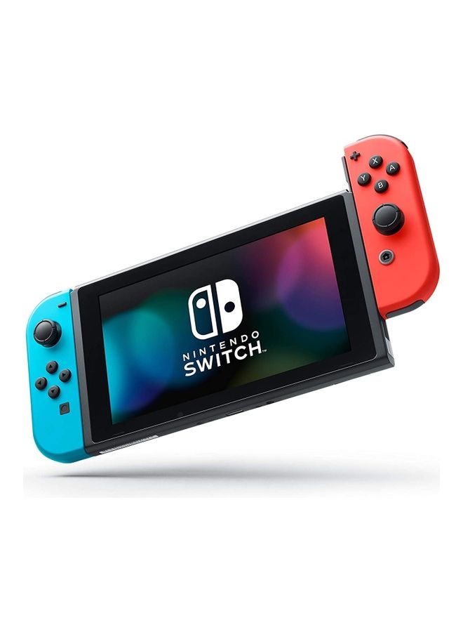 Nintendo - Switch Console (Extended Battery) with Neon Blue and Red Joy‑Con (UAE Version) - Image 1