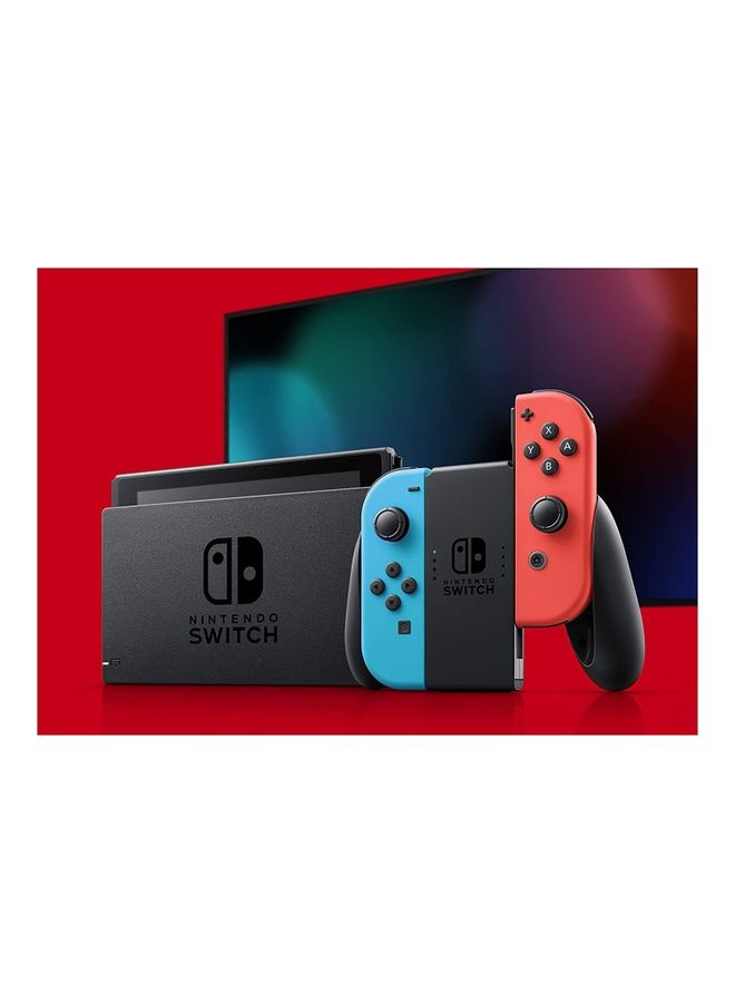 Nintendo - Switch Console (Extended Battery) with Neon Blue and Red Joy‑Con (UAE Version) - Image 1