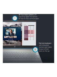 HP 15-EF2126WM (Upgraded Version) Laptop With 15.6-Inch Full HD Display, AMD Ryzen 5 5500U Processor/16GB RAM/512GB SSD/AMD Radeon Graphics/Windows 10/International Version English/Arabic Spruce Blue  - Image 5