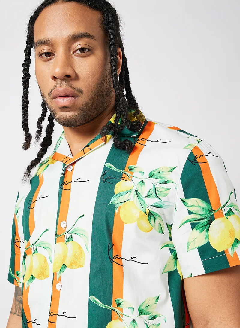 Karl Kani Chest Signature Printed Resort Shirt Multicolour