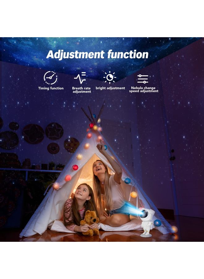 Arabest - Kids Astronaut Star Galaxy Projector Light with Timer and Remote Control White 24.5 x 11.6 x 12.4cm - Image 1