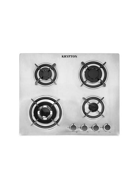 2-In-1 Built-in Gas Hob 4 Burner With Stainless Steel Top KNGC6320 Silver