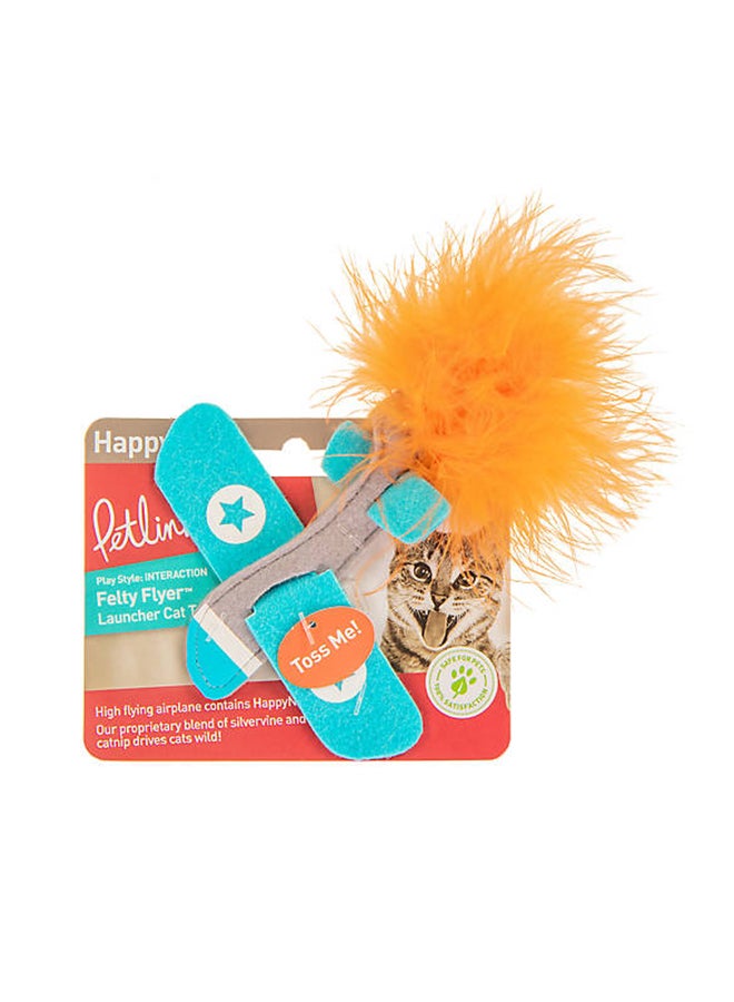 Petlinks - Felty Flyer Airplane Launcher Toy Multicolour 45grams - Image 1