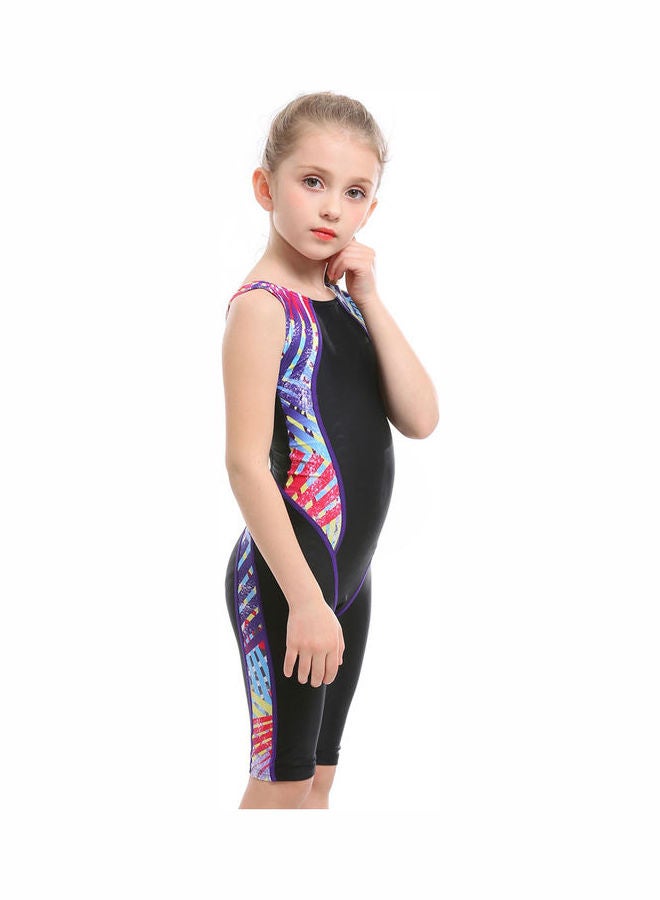 Joychic - Child Sleeveless Contrast One Piece Black - Image 1