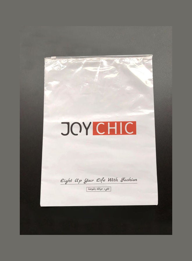 Joychic - Nylon Round Neck Muslim Short Sleeve Contrast Burkini Black - Image 1