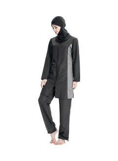 Classic Muslim Loose Fit Burkini Swimsuits Set Black - v1643380091/N52486412V_3