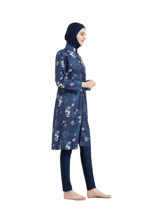 Conservative All-Covering Women Burkini Set Dark Blue - v1643380116/N52486432V_3