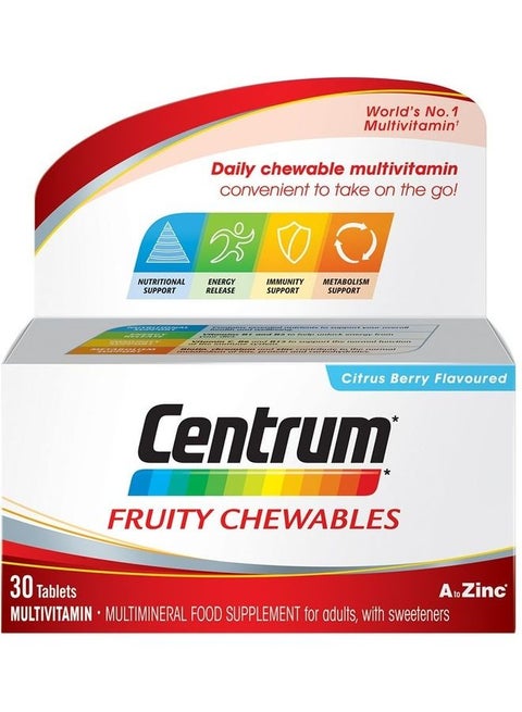 Fruity Chewable Multivitamin 30 Tablets