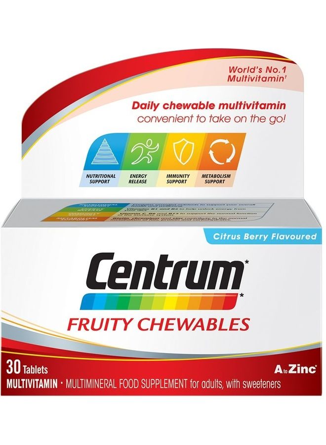 Fruity Chewable Multivitamin 30 Tablets