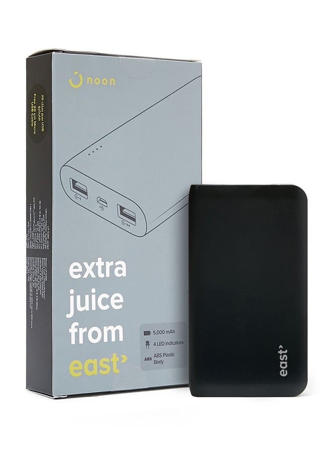 Noon East 5000 mAh Power Bank By Noon East -5000 mAH Of Card Size For Mobile & Tablet Black  - Image 3