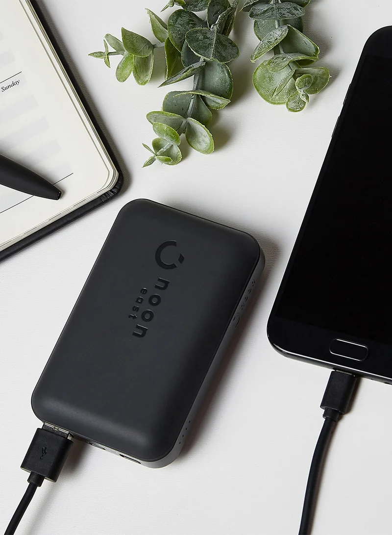Noon East 10000.0 mAh Power Bank By Noon East -10000 mAH With Fast Charging 3.0 For Mobile & Tablet Black