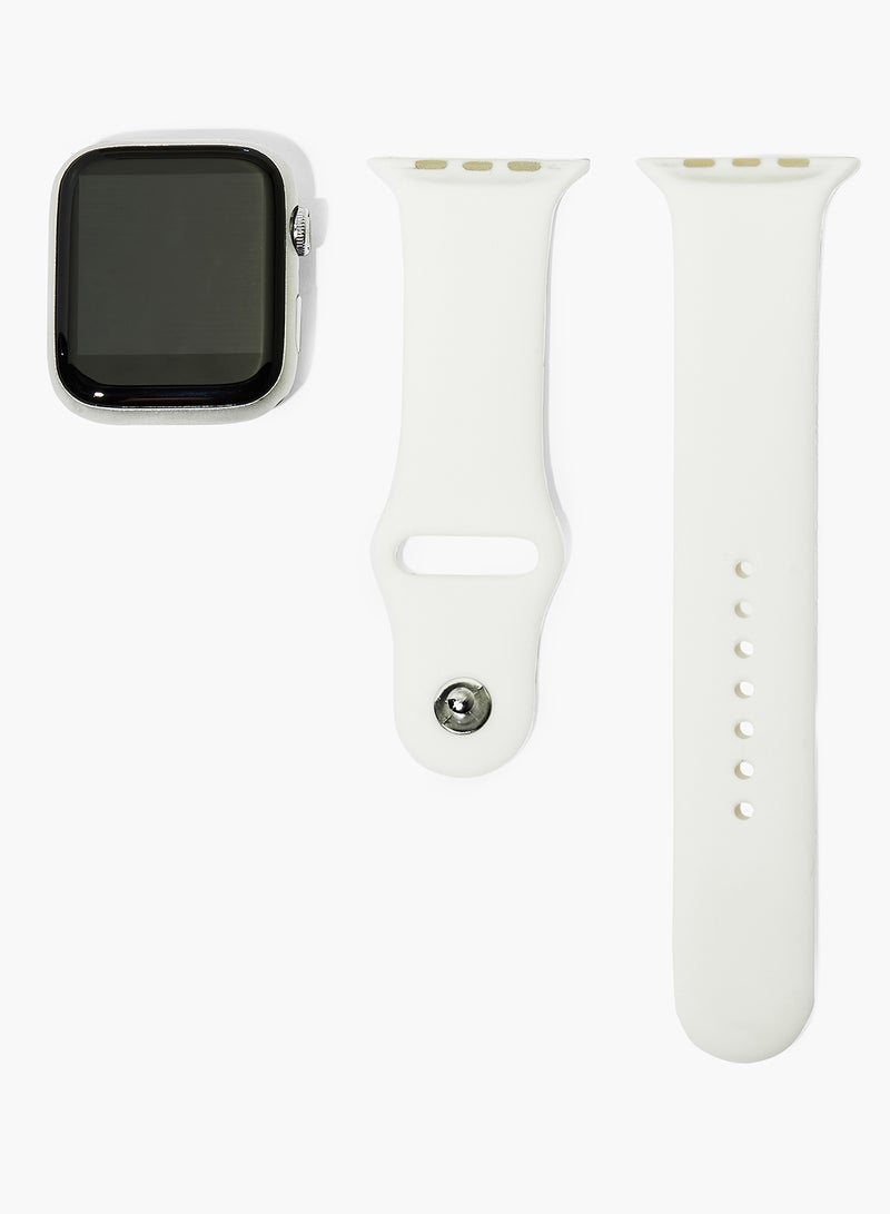 Amal - 380.0 mAh SmartX Full Touch 1.54" Bluetooth Calling Smart Watch, Water Resistant With In-Built Heart Rate, Blood Oxygen And Sleep Monitoring | White - Image 1