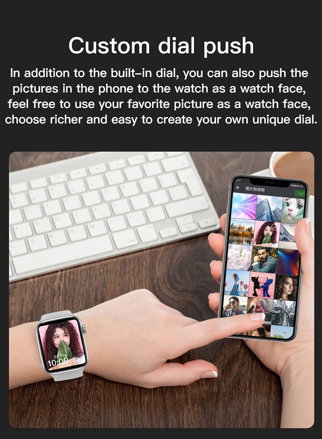 Amal - 380.0 mAh SmartX Full Touch 1.54" Bluetooth Calling Smart Watch, Water Resistant With In-Built Heart Rate, Blood Oxygen And Sleep Monitoring | White - Image 1