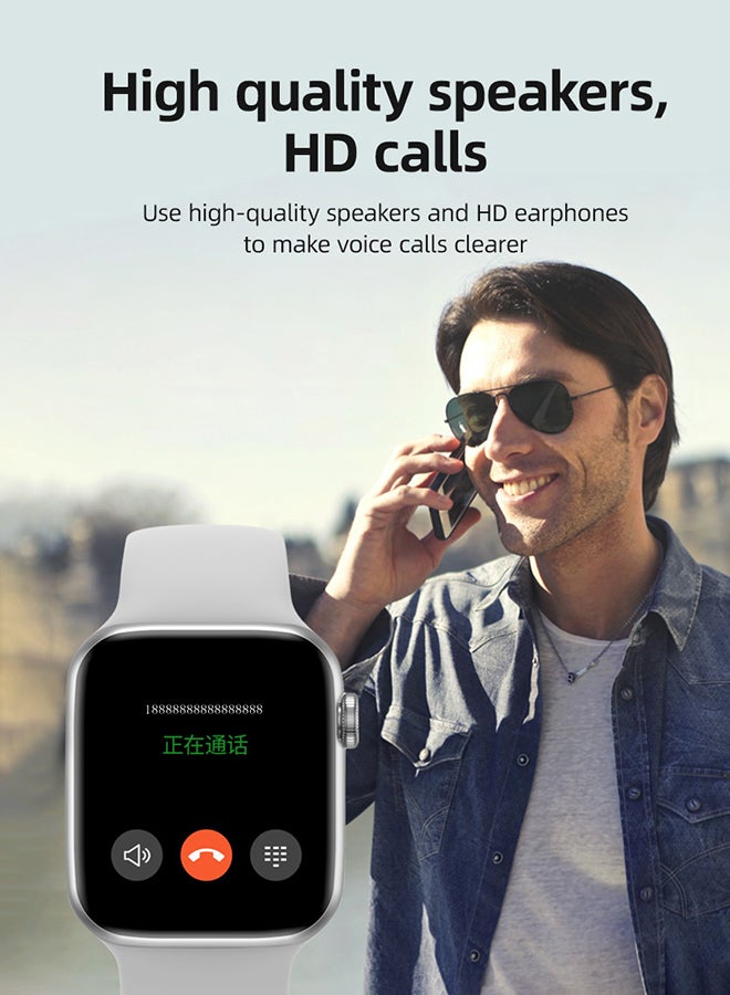 Amal - 380.0 mAh SmartX Full Touch 1.54" Bluetooth Calling Smart Watch, Water Resistant With In-Built Heart Rate, Blood Oxygen And Sleep Monitoring | White - Image 1