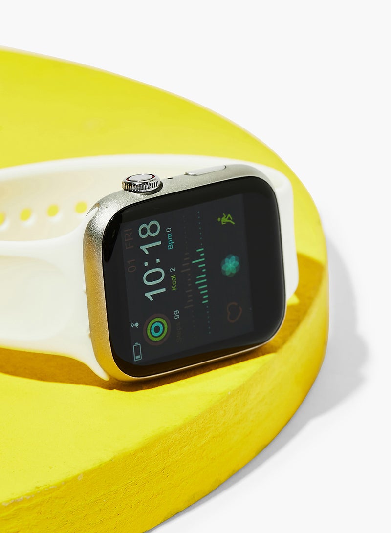 Amal - 380.0 mAh SmartX Full Touch 1.54" Bluetooth Calling Smart Watch, Water Resistant With In-Built Heart Rate, Blood Oxygen And Sleep Monitoring | White - Image 1