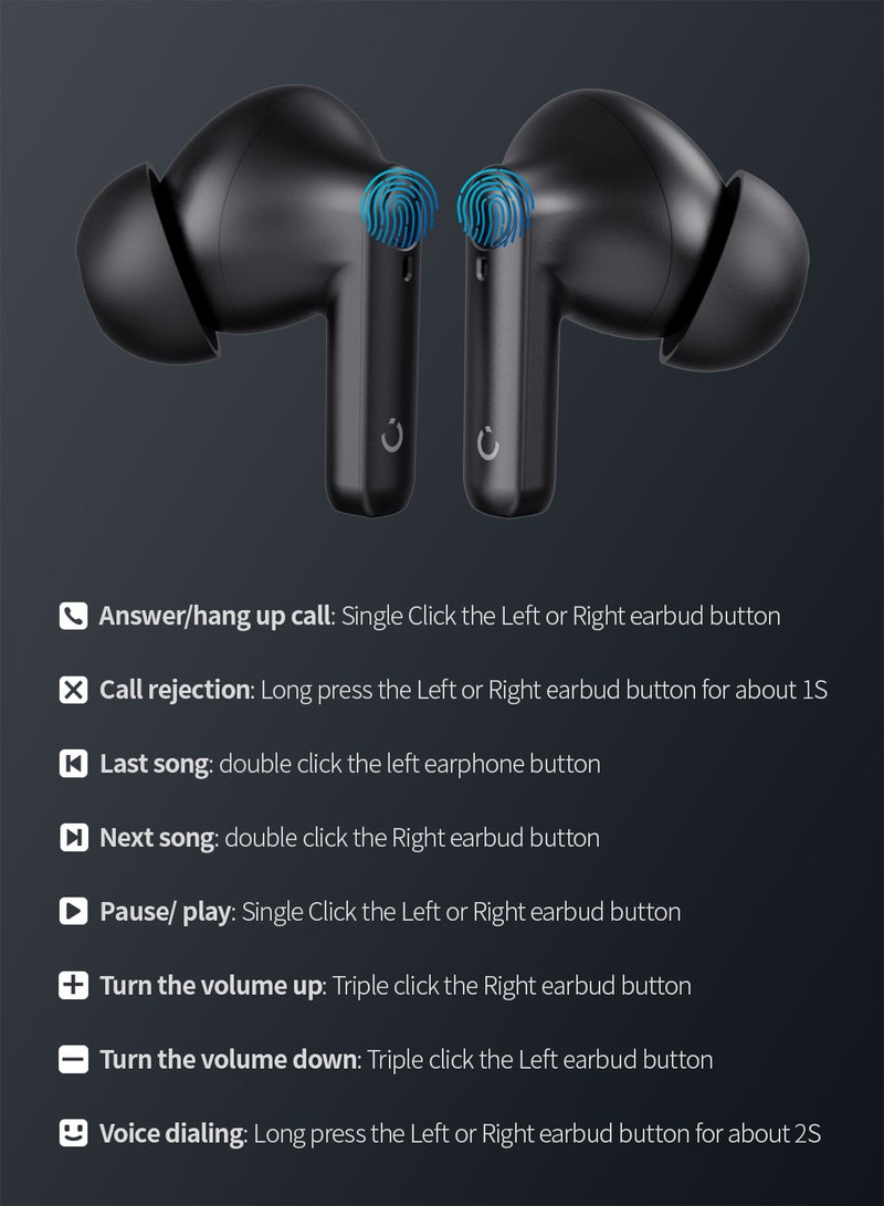 سماعات أذن بلوتوث Beatpromax True Wireless (TWS) - مع مفاتيح تعمل باللمس والاقتران التلقائي