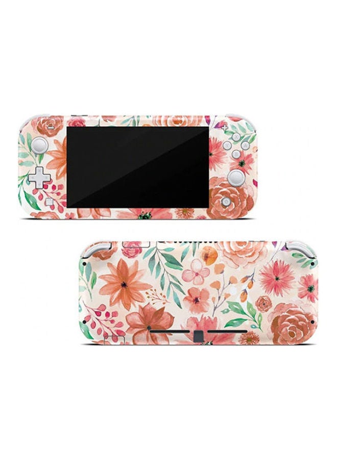 Orange Watercolor Flowers Skin For Nintendo Switch Lite