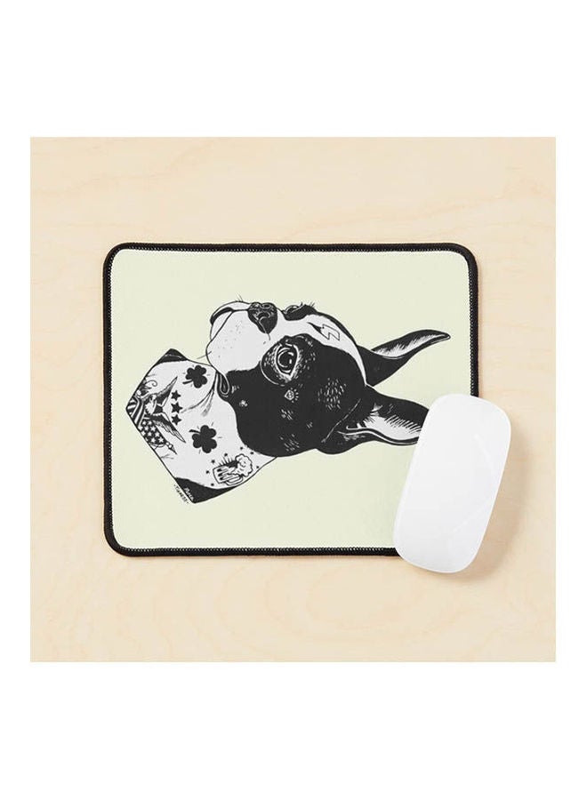 Tattooed Boston Terrier Mouse Pad Multicolour 
