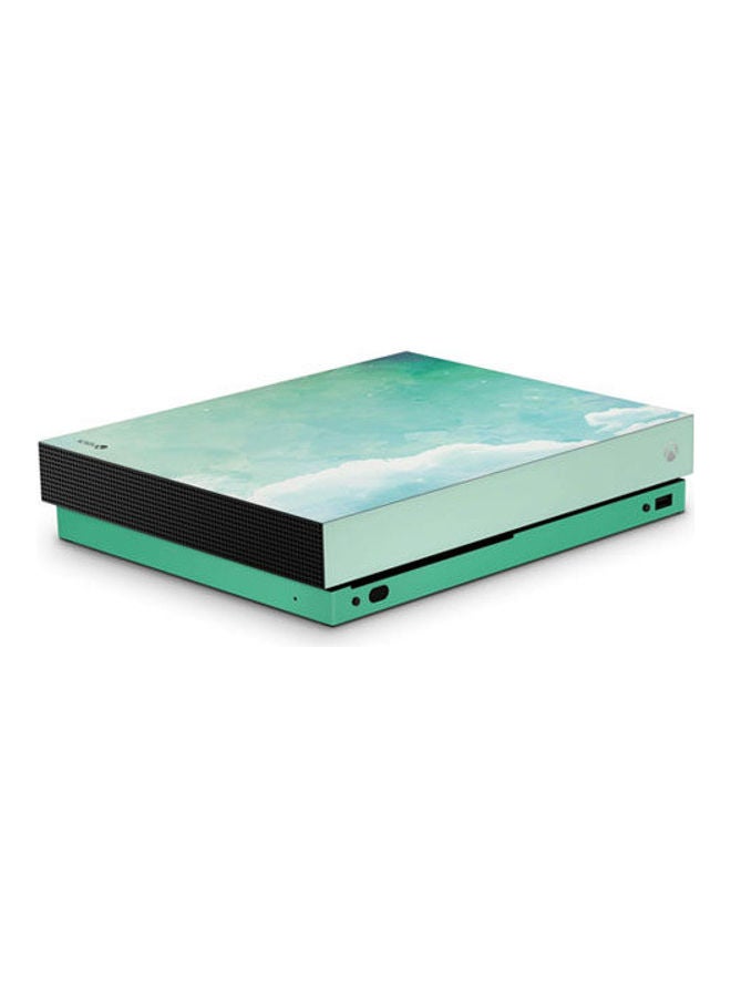 Green Sky Clouds Skin For Xbox One X
