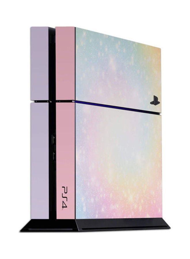 غلاف لجهاز الألعاب بلايستيشن 4 بتصميم دوامة بألوان الباستيل