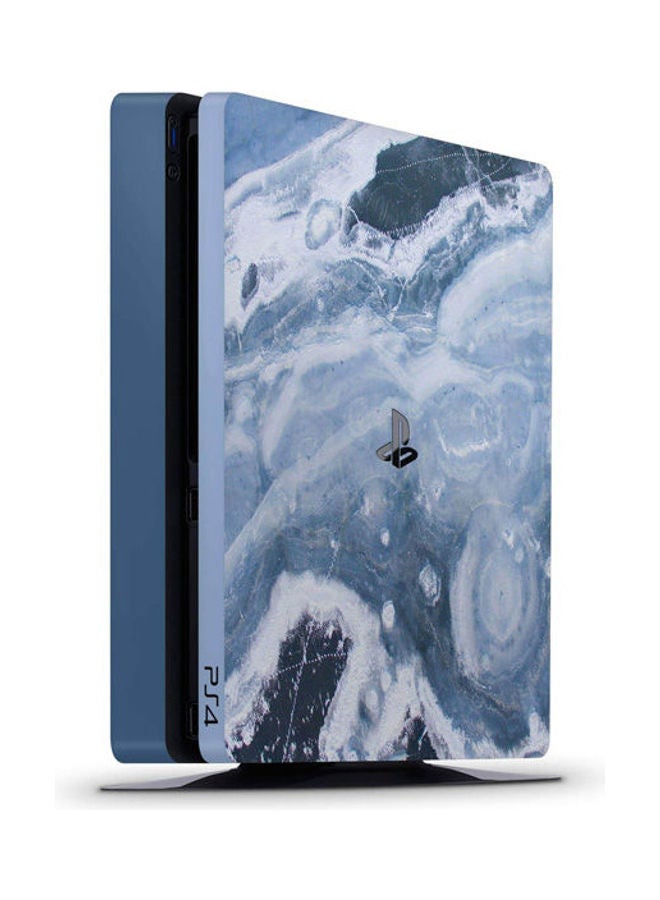 غلاف حماية لاصق ملائم لجهاز الألعاب بلايستيشن 4 سليم بتصميم رخامي