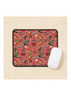 Flash Tattoo Pattern Mouse Pad Multicolour