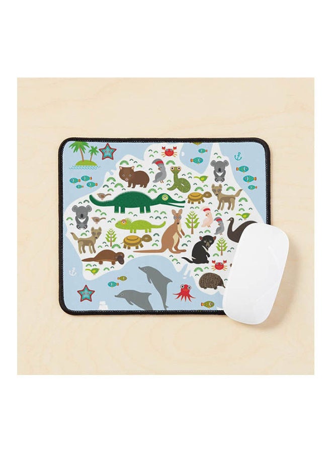 Generic - Australian Animal Map And Ocean Echidna Platypus  Mouse Pad Multicolour - Image 1