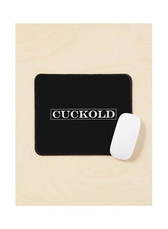 Cuckold Text White Color Mouse Pad Multicolour