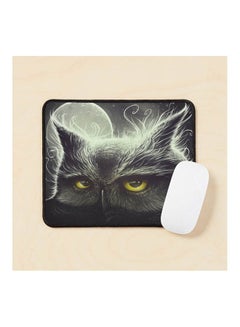 Owl And The Moon Mouse Pad Multicolour