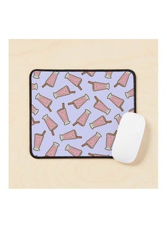 Strawberry Milkshake Pattern On Lilac Mouse Pad Multicolour