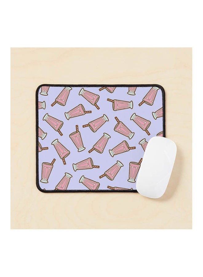 Generic - Strawberry Milkshake Pattern On Lilac Mouse Pad Multicolour - Image 1