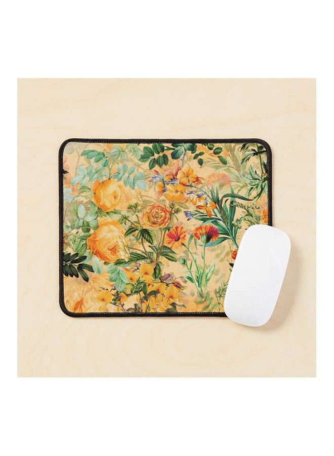Vintage Botanical Golden Summer Day Garden Mouse Pad Multicolour