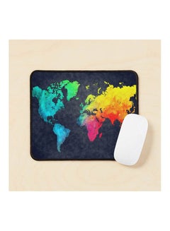 World Map Watercolor 6 Map Worldmap Mouse Pad Multicolour