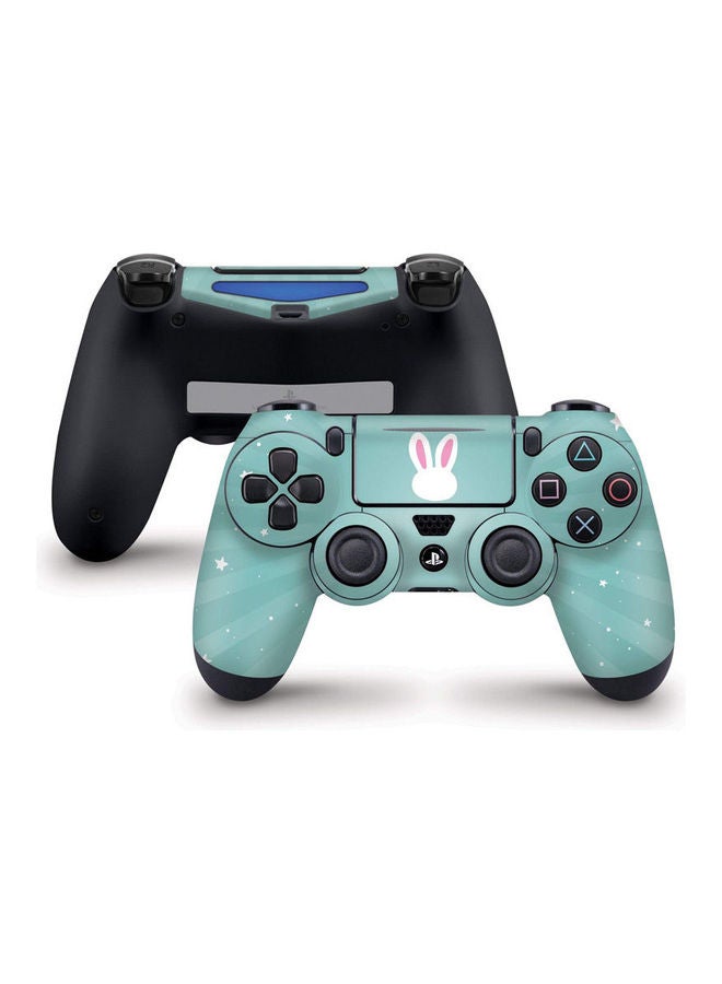 غلاف لاصق بتصميم أرنب لطيف لذراع تحكم جهاز الألعاب بلايستيشن 4