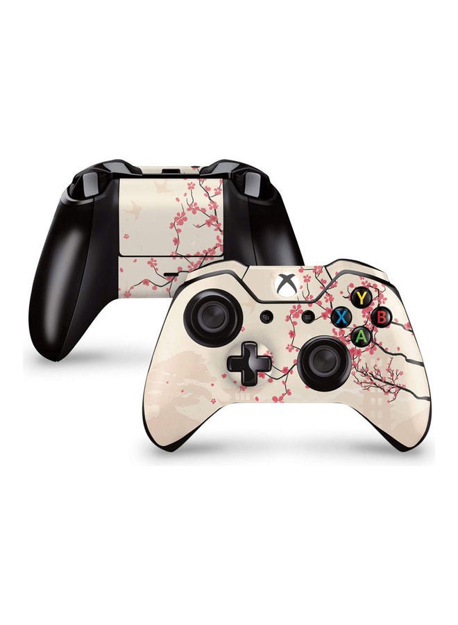 غلاف لاصق لذراع التحكم لجهاز إكس بوكس ون بتصميم أزهار ساكورا